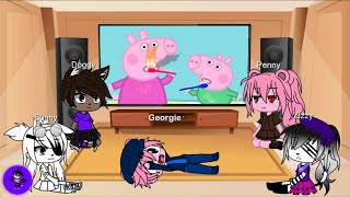 Gacha Club 🐷 Piggy characters react to Piggy Memes  Peppa and Roblox Piggy Funny Animation [upl. by Akiner]