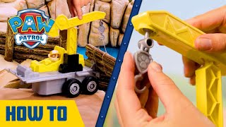 PAW Patrol Rubble XTreme Truck  How to Play  Toys for Kids [upl. by Lehcsreh]