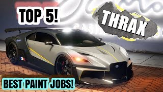 TOP 5 AWESOME PAINT JOBS FOR THE NEW TRUFFADE THRAX BUGATTI DIVO  GTA 5 ONLINE [upl. by Kissee]