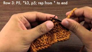 How to Knit the Basketweave Stitch English Style [upl. by Piefer]