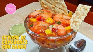 🦐 CEVICHE DE CAMARONES COLOMBIANO  Ceviche De Camarones Con Mango 🥭 [upl. by Mecke]