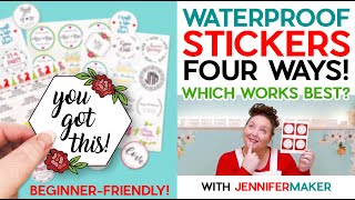 How to Make Waterproof Stickers on Cricut with Four Methods  BeginnerFriendly Tutorial [upl. by Naid289]