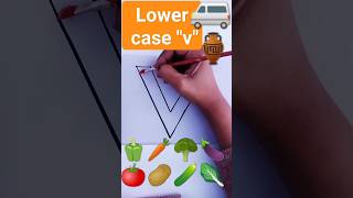 Fun Lowercase Letter v Writing and Painting for Kids  Easy ABCs Learning Tutorial kidslearning [upl. by Lladnarc]