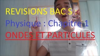 Révisions Bac S  Physique chapitre 1 ONDES ET PARTICULES [upl. by Ettesil]