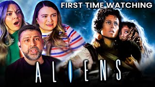 ALIENS 1986 Reaction My Sister and Cousin First Time Watching [upl. by Phyl]