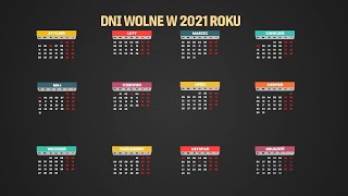 Dni wolne i święta w 2021 roku  jak planować długie weekendy [upl. by Nipahc567]