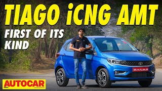 Tata Tiago iCNG AMT review  Can it make CNGs desirable  First Drive  autocarindia1 [upl. by Nnayhs]