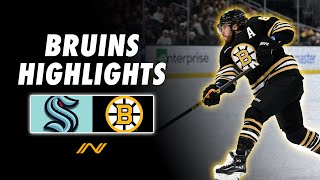 Bruins Highlights Boston Jeremy Swayman Struggle Against Kraken [upl. by Adnaloy]