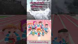 There was an earthquake ni Chinkis School🏠 shorts cartoon [upl. by Czarra767]