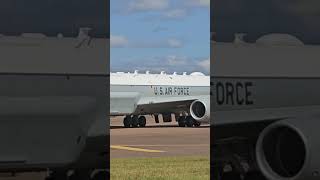 US Air Force RC135 Rivet Joint taxiing  RIAT 2024 ✈️ aircraft aviation riat2024 [upl. by Euqinommod]