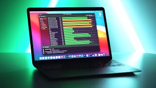 How HOT Will Your FANLESS M1 MacBook Air Get  Thermal Testing with Gaming 4K Monitors Rendering [upl. by Zebada]