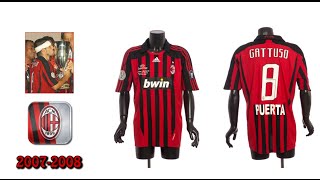 All AC Milan jerseys since 1963 [upl. by Eseerehs]