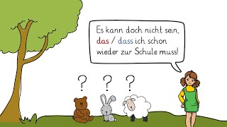 dass und das einfache Erklärung für Schüler Grundschule [upl. by Lindblad]