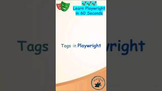 Playwright Tutorial  Tags in Playwright  Tagging Tests playwright shorts [upl. by Nocaed]