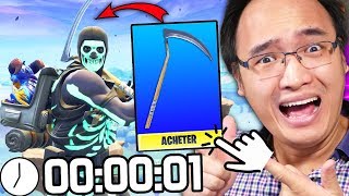 JAI ACHETÉ LA PIOCHE LÉGENDAIRE FAUCHEUSE À LA DERNIÈRE SECONDE SUR FORTNITE BATTLE ROYALE [upl. by Blossom949]