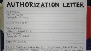 How To Write An Authorization Letter Step by Step Guide  Writing Practices [upl. by Odlo101]