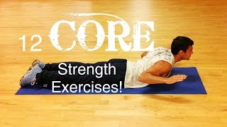 12 Easy Core Strength Exercises to do at Home [upl. by Nosoj]