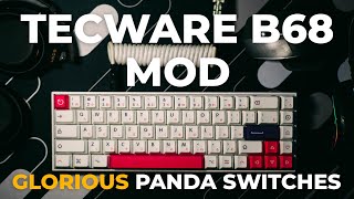 Tecware B68 Mod w Glorious Panda Switches [upl. by Friedlander]