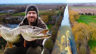 Monster Pike Fishing  Epic Battle on the fenland Drains [upl. by Yortal]