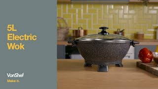 VonShef 5L Electric Wok [upl. by Kiryt]