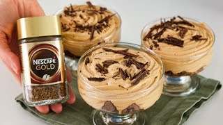 Kaffee Mousse Dessert in 5 Minuten Es ist so lecker dass ich es jedes Wochenende mache [upl. by Joanna83]