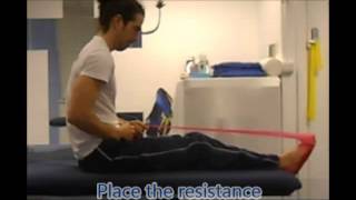 Plantar fascia strengthening with resistance band [upl. by Ezequiel]