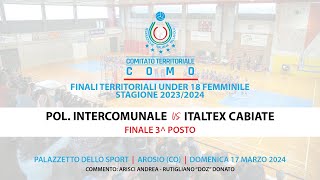 Finale 3 Posto Intercomunale  Cabiate [upl. by Troyes822]