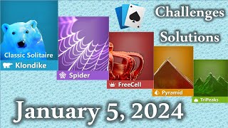 Microsoft Solitaire Collection January 5 2024 [upl. by Fayola]