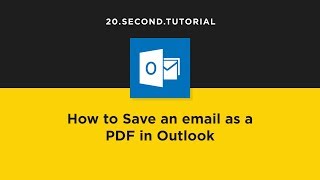 Save an email as a PDF in Outlook  Microsoft Outlook Tutorial 13 [upl. by Harrus]