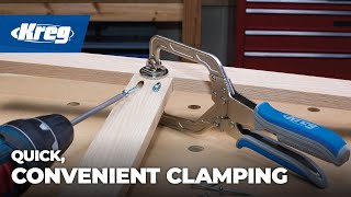 Quick Convenient Clamping For PocketHole Joinery and Woodworking  Kreg Clamps [upl. by Yoo522]