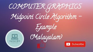 Midpoint Circle Algorithm  Example Computer Graphics Malayalam [upl. by Yonina]