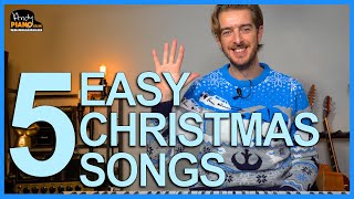 Play 5 Easy Christmas Songs on Piano [upl. by Donal]