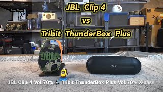 JBL Clip 4 vs Tribit ThunderBox Plus  Maxsound Plus [upl. by Ahseela]