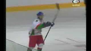 Amazing goal Yassine Fahas VS Morocco  Arab Cup Ice Hockey [upl. by Yendirb]