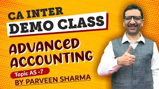 CA Inter  Group 01  Advanced Accounting  By CA Parveen Sharma  AS 7  Lect 03 [upl. by Castor]