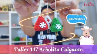 Tutorial de fieltro agujado Arbolito colgante  needle felting [upl. by Borszcz]