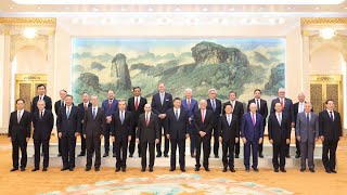 China Xi Meets US CEOs from Blackstone Qualcomm and More [upl. by Nairrot]