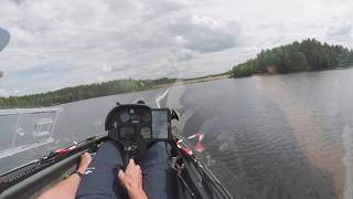 Glider does a low final above water [upl. by Burgess]