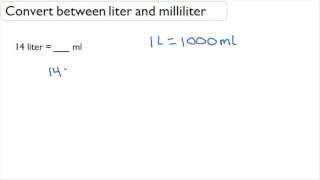 Convert between liter and milliliters [upl. by Stacy]