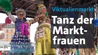 Münchner Fasching Tanz der Marktweiber auf dem Vikualienmarkt  Abendschau  BR24 [upl. by Kaitlin142]