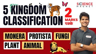 5 Kingdom Classification Monera Protista Fungi Plant Animal  2 Marks पक्केneerajsir biology [upl. by Adaval693]