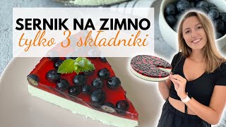 SERNIK NA ZIMNO z 3 składników 🍰 Zdrowy letni deser [upl. by Okiman294]