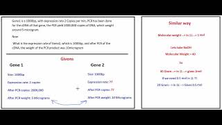 Bioinformatics Course 101 Solving basic equation for gene exp copy number in Ideal conditions [upl. by Nebuer]