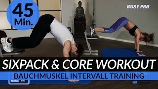 45 Min Sixpack amp Core Abs Intervall Workout I Intensives Zirkeltraining by Dr Daniel Gärtner © [upl. by Nandor]