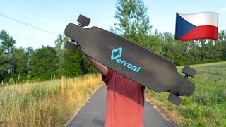 NEJLEPŠÍ elektro longboard  Alfawise skate  Recenze CZ [upl. by Nguyen]