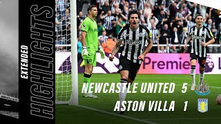 Newcastle United 5 Aston Villa 1  EXTENDED Premier League Highlights [upl. by Close]