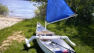 How to make a simple sail for a canoekayakDingy for about 20 dollars [upl. by Nathanoj]