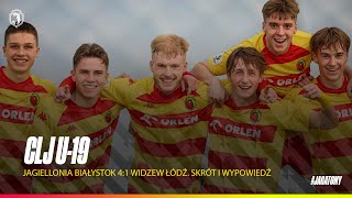 CLJ U19 Jagiellonia Białystok 41 Widzew Łódź Skrót i wypowiedź [upl. by Skeie503]