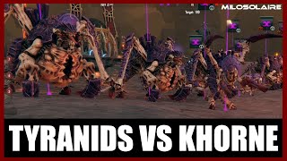 Tyranids 3000 vs Chaos Daemons of Khorne 3000  Tactical Warsuit Update  Warhammer 40K [upl. by Yblehs423]