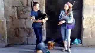 Galician Bagpipes in Santiago de Compostela Spain [upl. by Franci]